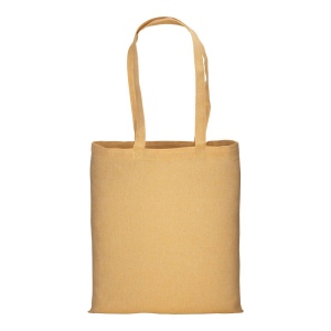 Shopper en coton recyclé  150 g/m, effet mélange, anses longues 28