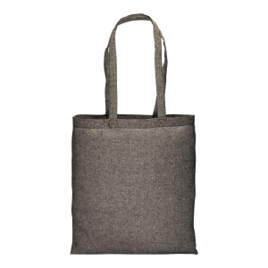 Shopper en coton recyclé  150 g/m, effet mélange, anses longues 36
