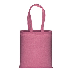 Shopper en coton recyclé  150 g/m, effet mélange, anses longues 22