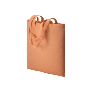 Shopper en coton recyclé  150 g/m, effet mélange, anses longues 8