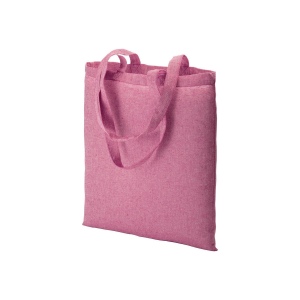 Shopper en coton recyclé  150 g/m, effet mélange, anses longues 6