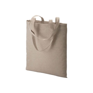 Shopper en coton recyclé  150 g/m, effet mélange, anses longues 3