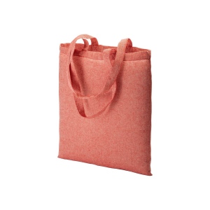 Shopper en coton recyclé  150 g/m, effet mélange, anses longues 12