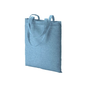 Shopper en coton recyclé  150 g/m, effet mélange, anses longues 4