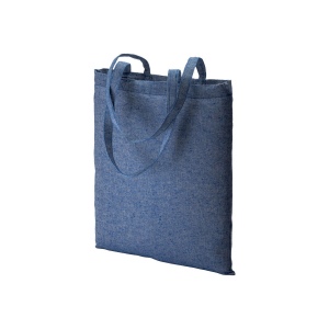 Shopper en coton recyclé  150 g/m, effet mélange, anses longues 7