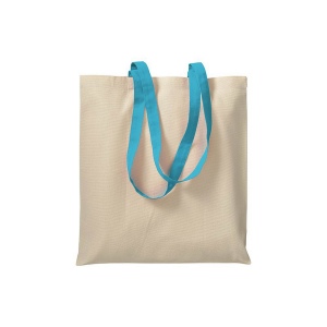 Shopper en coton naturel 220 g/m2, anses longues colorées 9