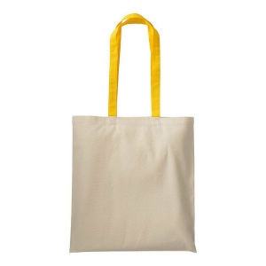 Shopper en coton naturel 220 g/m2, anses longues colorées 16