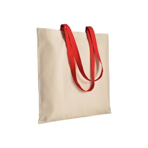 Shopper en coton naturel 220 g/m2, anses longues colorées 7