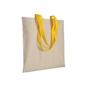 Shopper en coton naturel 220 g/m2, anses longues colorées 4