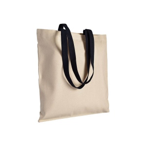 Shopper en coton naturel 220 g/m2, anses longues colorées 8