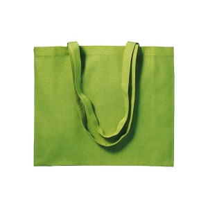 Shopper avec soufflet en coton 200 g/m2, anses longues 9