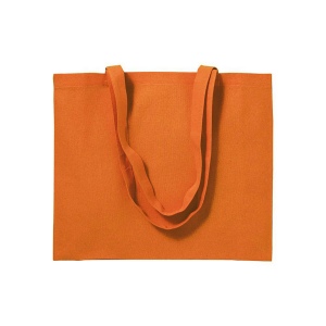 Shopper avec soufflet en coton 200 g/m2, anses longues 15