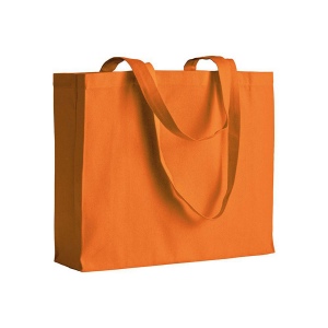 Shopper avec soufflet en coton 200 g/m2, anses longues 4