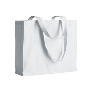 Sac shopping en coton (200 g/m2), anses longues et soufflet 2