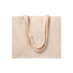 Shopper avec soufflet en coton 200 g/m2, anses longues 3