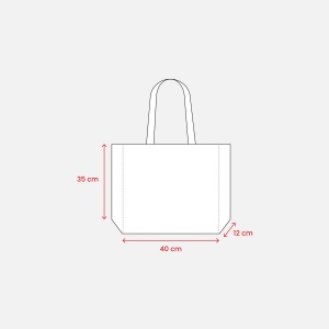 Shopper avec soufflet en coton 200 g/m2, anses longues 5