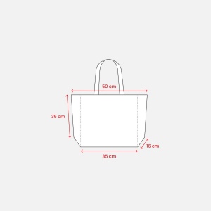 Shopper avec soufflet à la base en coton 280 g/m2, anses longues 5