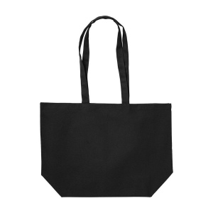 Shopper avec soufflet à la base en coton 280 g/m2, anses longues 6