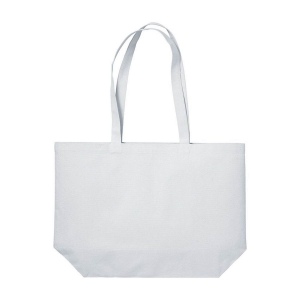 Sac shopping en coton (280 g/m2), anses longues et sufflet 3