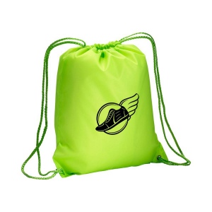 Sac à dos fluo en polyester 210 T avec fermeture réglable à cordon et angles renforcés 7