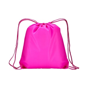 Sac à dos fluo en polyester 210 T avec fermeture réglable à cordon et angles renforcés 8