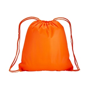 Sac à dos fluo en polyester 210 T avec fermeture réglable à cordon et angles renforcés 10
