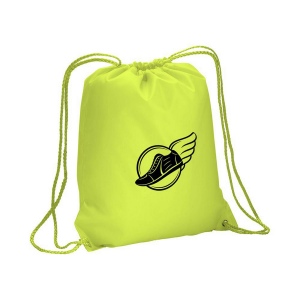 Sac à dos fluo en polyester 210 T avec fermeture réglable à cordon et angles renforcés 13