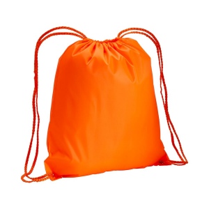 Sac à dos fluo en polyester 210 T avec fermeture réglable à cordon et angles renforcés 4