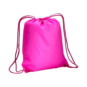 Sac à dos fluo en polyester 210 T avec fermeture réglable à cordon et angles renforcés 3
