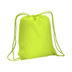 Sac à dos fluo en polyester 210 T avec fermeture réglable à cordon et angles renforcés 5