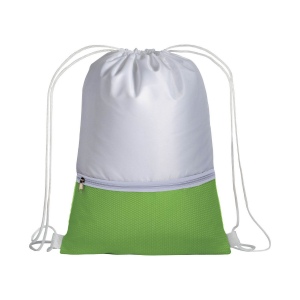 Sac à dos en polyester 210T avec poche zip et fermeture réglable à cordon 8