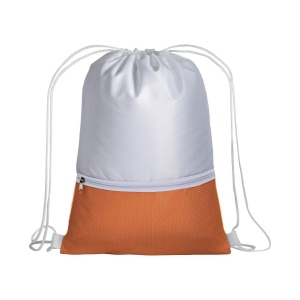 Sac à dos en polyester 210T avec poche zip et fermeture réglable à cordon 10