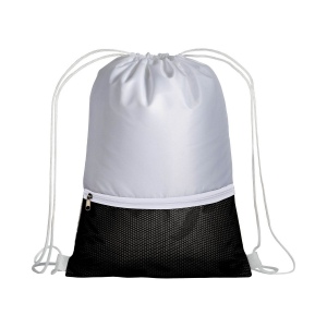 Sac à dos en polyester 210T avec poche zip et fermeture réglable à cordon 13
