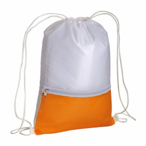 Sac à dos en polyester 210T avec poche zip et fermeture réglable à cordon 4