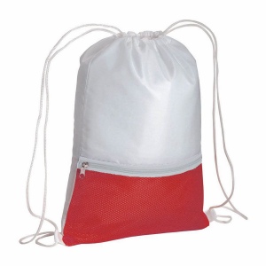 Sac à dos en polyester 210T avec poche zip et fermeture réglable à cordon 6