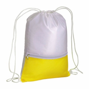 Sac à dos en polyester 210T avec poche zip et fermeture réglable à cordon 5