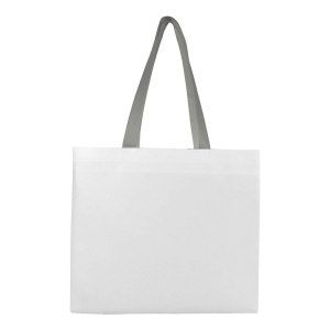 Shopper en TNT laminé, anses longues et soufflet 12