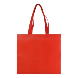 Shopper en TNT laminé, anses longues et soufflet 26