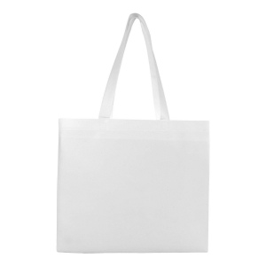 Shopper en TNT laminé, anses longues et soufflet 30