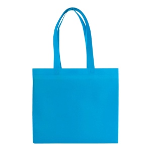 Shopper en TNT laminé, anses longues et soufflet 18