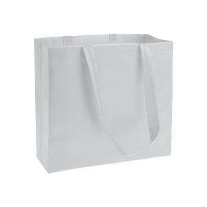 Shopper en TNT laminé, anses longues et soufflet 11