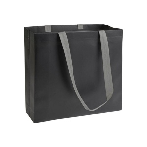 Shopper en TNT laminé, anses longues et soufflet 4