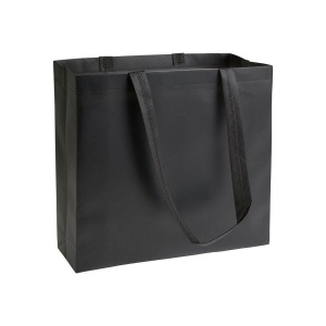 Shopper en TNT laminé, anses longues et soufflet 10