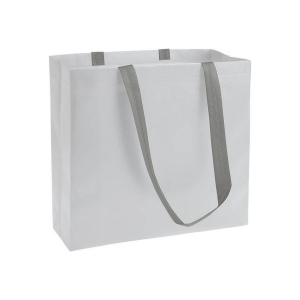 Shopper en TNT laminé, anses longues et soufflet