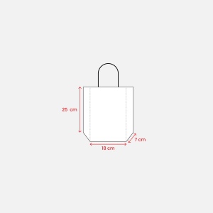 Shopper avec soufflet en papier laminé opaque 157 g/m2 avec renforcement au fond 7