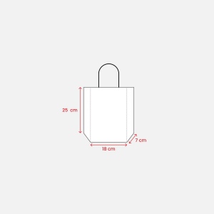 Shopper avec soufflet en papier laminé opaque 157 g/m2 avec renforcement au fond 13