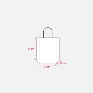 Shopper avec soufflet en papier laminé opaque 157 g/m2 avec renforcement au fond 7