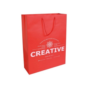 Shopper avec soufflet en papier laminé opaque 157 g/m2 avec renforcement au fond 8