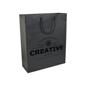 Shopper avec soufflet en papier laminé opaque 157 g/m2 avec renforcement au fond 10