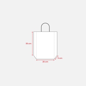 Shopper avec soufflet en papier laminé opaque 157 g/m2 avec renforcement au fond 11